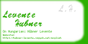 levente hubner business card