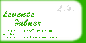 levente hubner business card